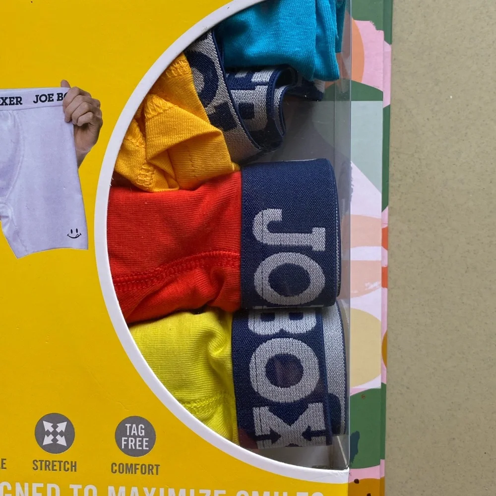 NIB joe boxer 4 cotton stretch boxer briefs size small (28-30)